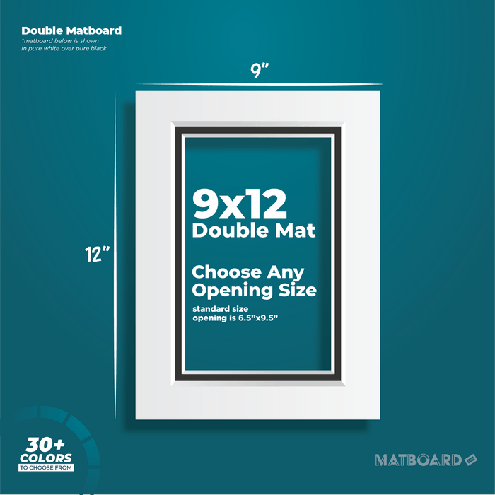 9x12 Premium Double Matboard