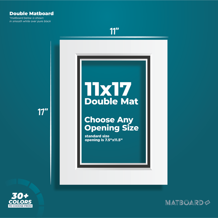 11x17 Premium Double Matboard