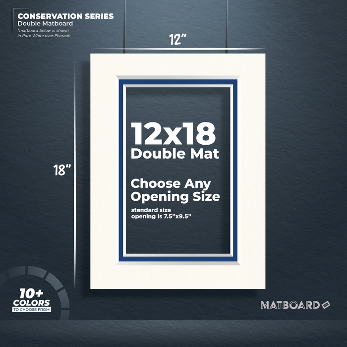 12x18 Conservation Double Matboard