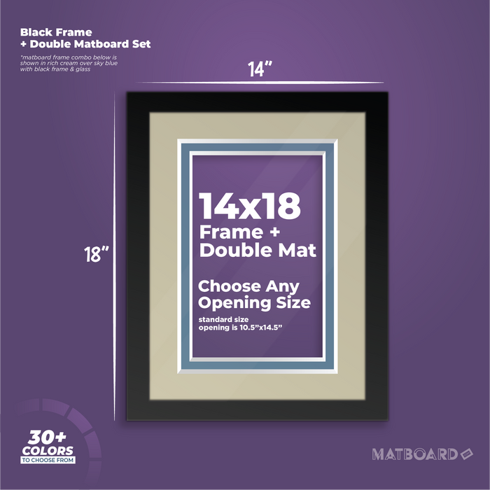 14x18 Frame + Double Mat