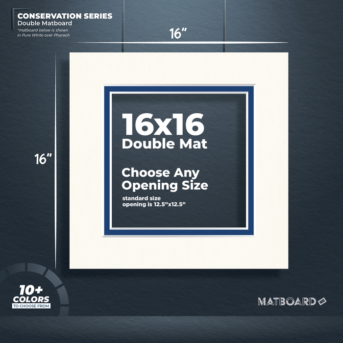 16x16 Conservation Double Matboard