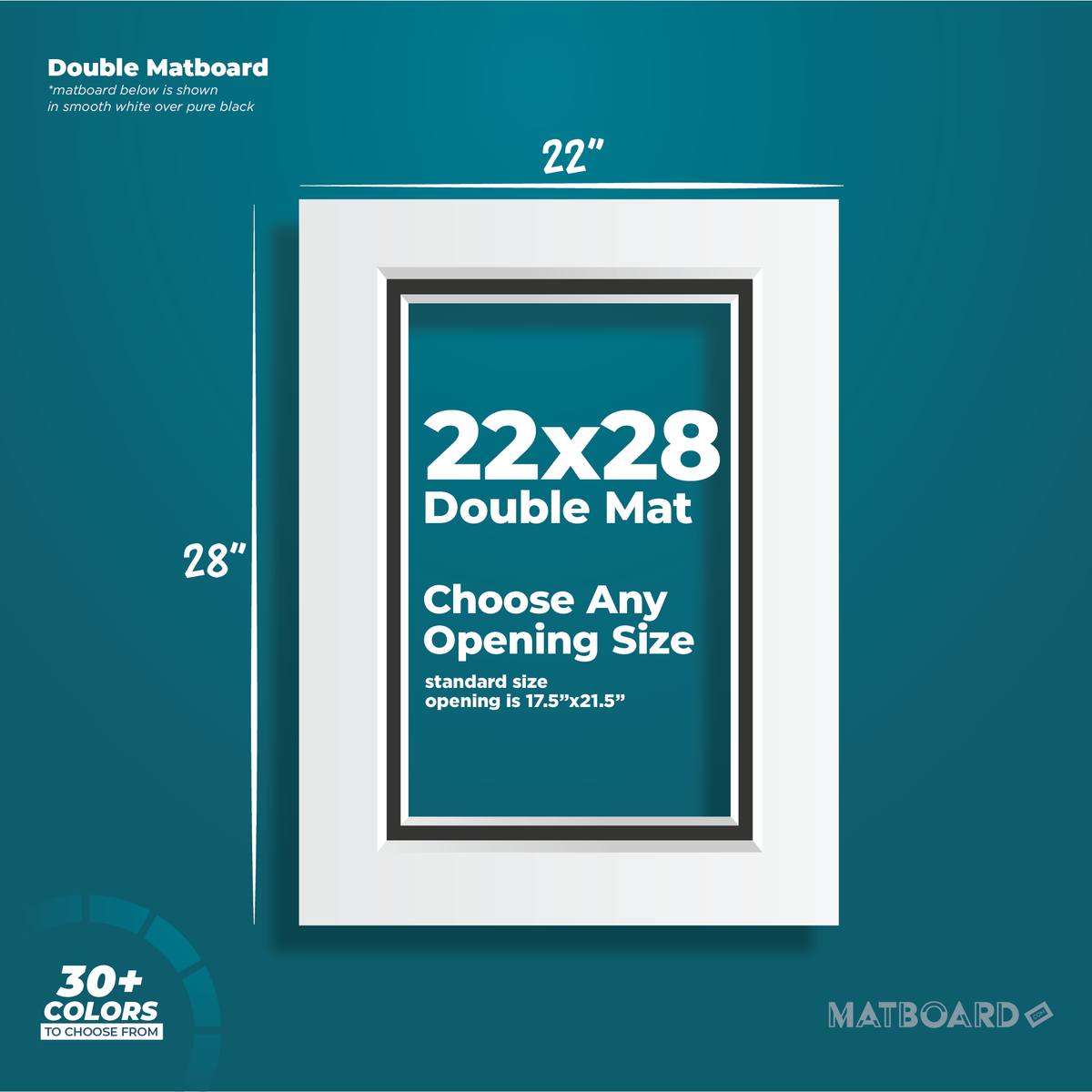 22x28 Premium Double Matboard