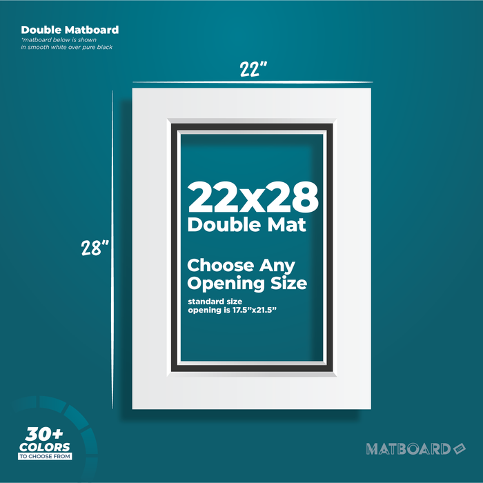 22x28 Premium Double Matboard