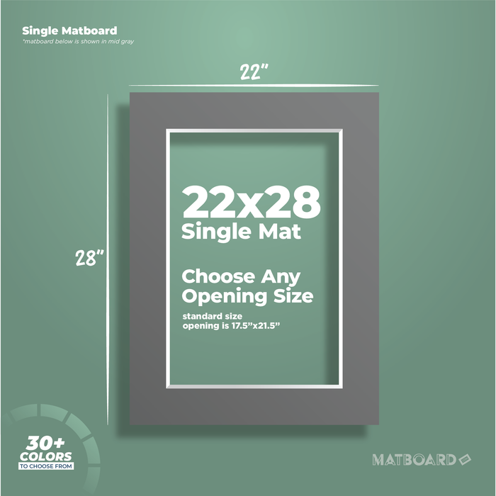 22x28 Premium Single Matboard