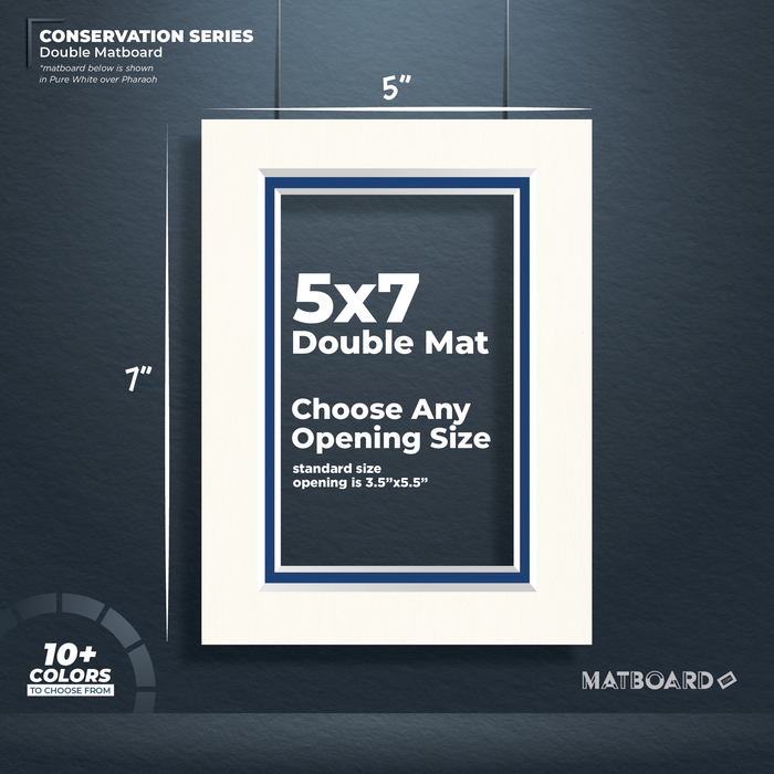 5x7 Conservation Double Matboard