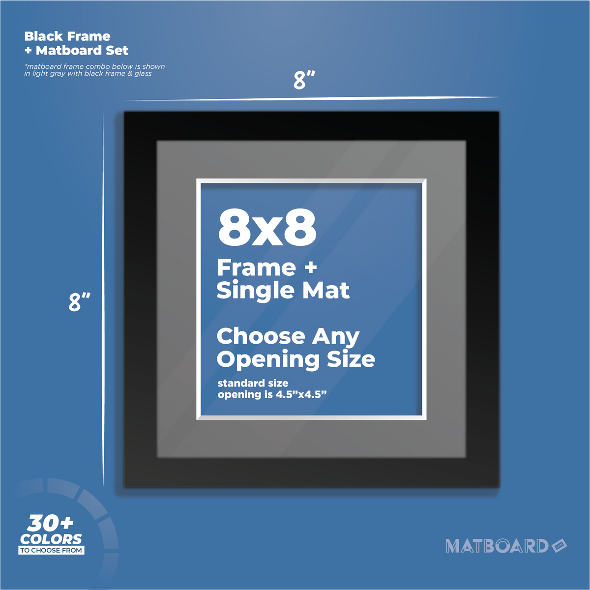 8x8 Frame With Mat | Matboard – Matboarddotcom