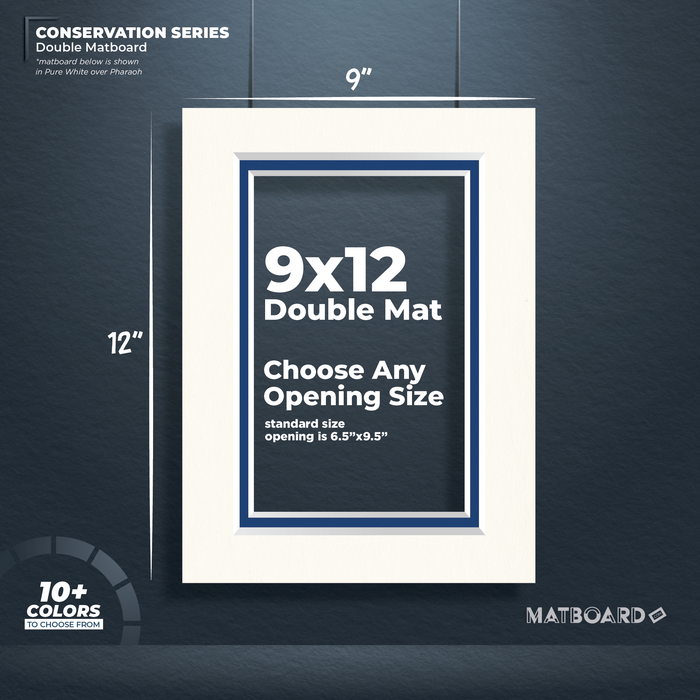 9x12 Conservation Double Matboard