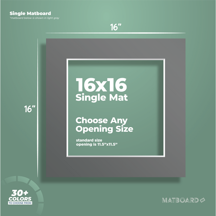 16x16 Premium Single Matboard