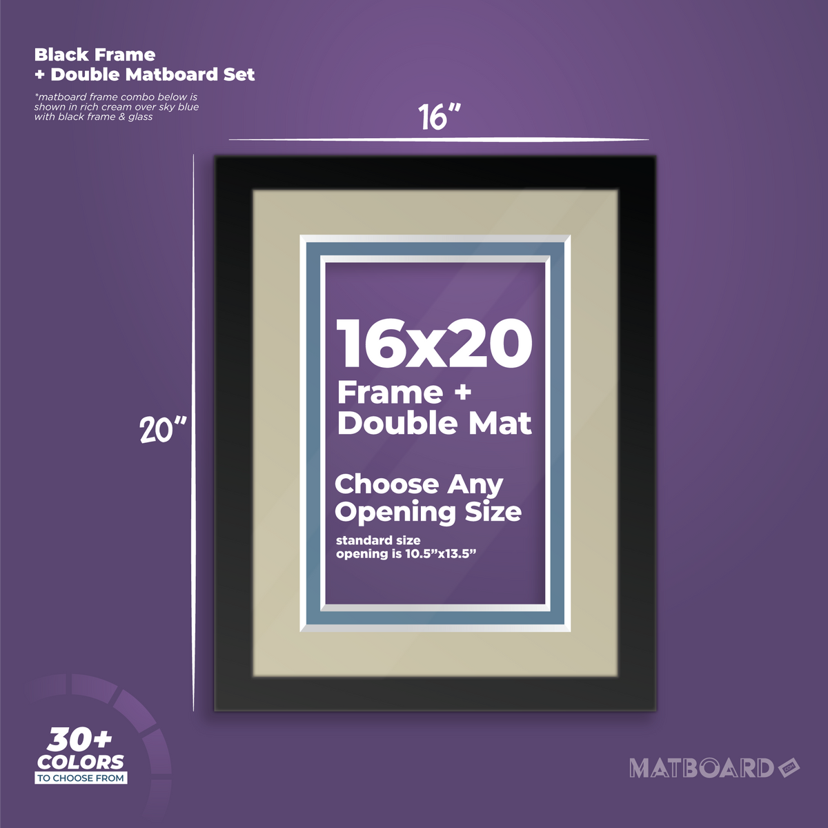 16x20 Frame Double Mat Matboarddotcom 16x20-frame-double-mat-matboarddotcom