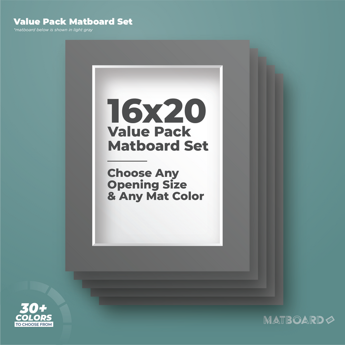 16x20 Custom Cut Mat Value Pack