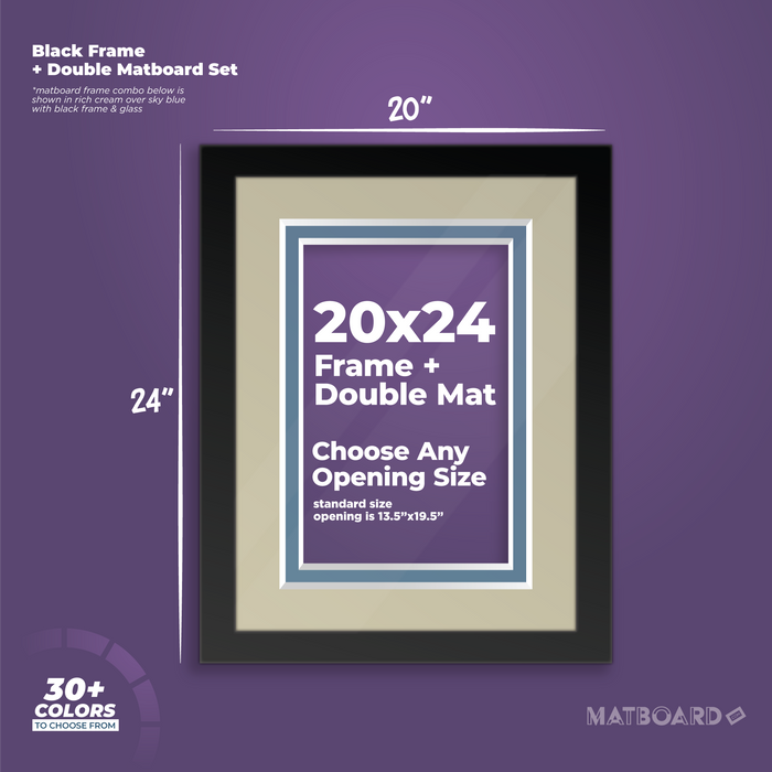20x24 Frame + Double Mat