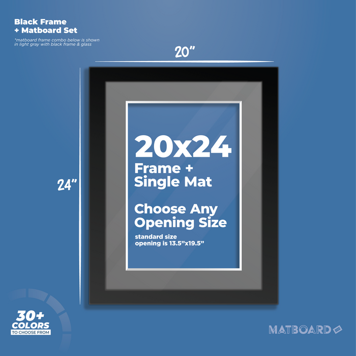 20x24 Frame + Single Mat