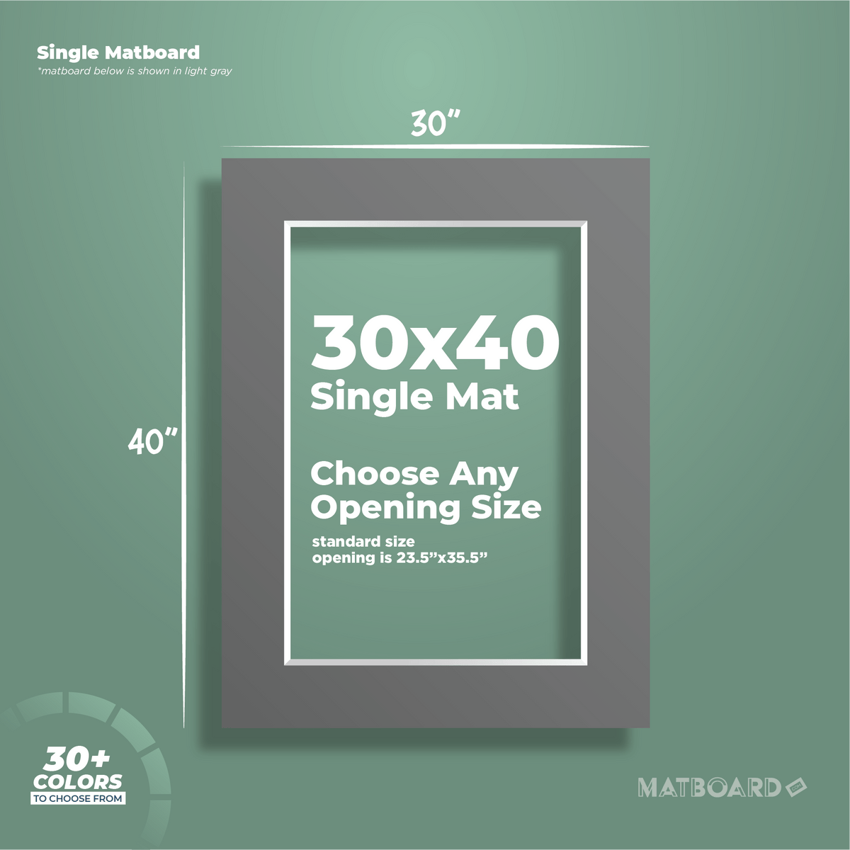 32x40 Premium Suede Mat Board - Full Sheet