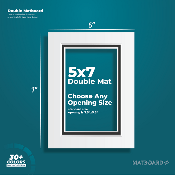 5x7 Premium Double Matboard