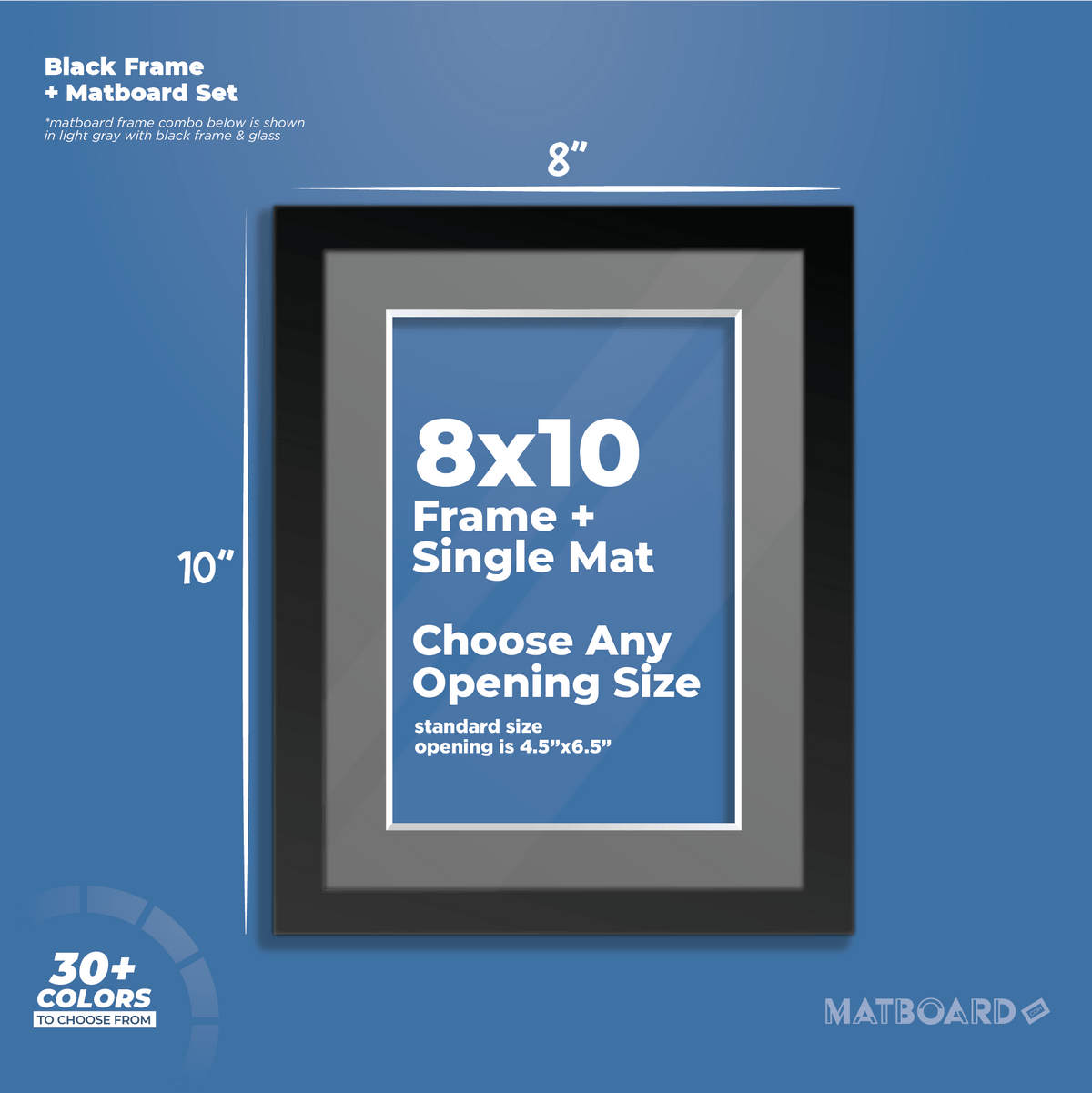 8x10 Frame + Double Mat – Matboarddotcom